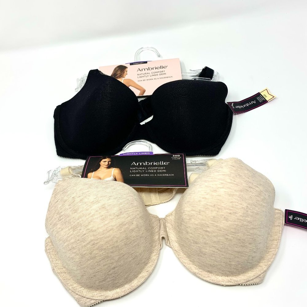 (2) Ambrielle Natural Comfort Bra